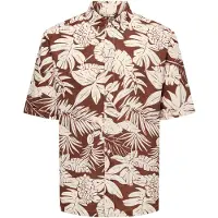 Only & Sons Overhemd 'ONSHarvi' beige / roestbruin