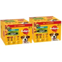 Pedigree 2x Hondenvoer Nat Adult Selectie in Saus Multipack 24x100 gr