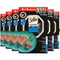 Sheba 6x Kattenvoer Nat Classic Paté Vis Selectie Multipack 12x85 gr