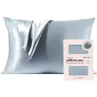 Kitsch Satin Pillowcase - Haze Blue - Satijnen Kussensloop - Haar- & Huidvriendelijk - Luxe Slaapcomfort