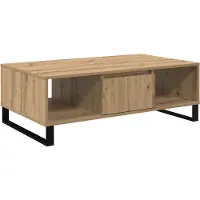 vidaXL Salontafel Artisan Eiken 104 x 60 x 35 cm Bewerkt hout