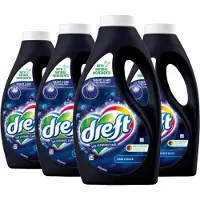 Dreft vloeibaar wasmiddel 84 wasbeurten 'Dark & Black' - 4x 21 wasbeurten (4 x 945ML) - Vezelbescherming - Behoudt kleurintensiteit - 945ml inhoud