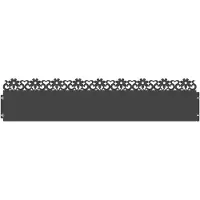 vidaXL Gazonranden 20 st 103 x 0,05 x 22 cm Staal Zwart