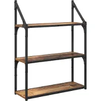 vidaXL Wandplank Muurmontage Oud Hout 60 x 21 x 78,5 cm Bewerkt hout