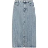 HUGO Regular-fit rok van stevig gestreept denim Maat M