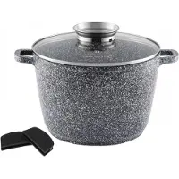 Edenberg Kookpan/Braadpan met Deksel - Ø 24 cm - 6.2 liter - Keramische/Marmeren coating