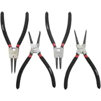 GEKO Circlip tangen set - CrV staal - Antislip handgrepen - 200mm - 4-delig
