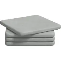 vidaXL Zitkussens 4 st Fluweel Lichtgrijs 40 x 40 x 3 cm