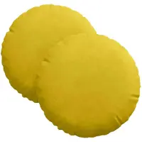 vidaXL Zitkussens 2 st Fluweel Geel Ø30 x 13 cm