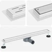 vidaXL Doucheafvoer 2-in-1 met 360° Sifon zilver 70 cm