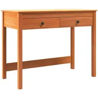 vidaXL Bureau Max Bruin Massief grenenhout 100 x 50 x 78 cm