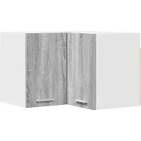 vidaXL Hangkast Grijs Sonoma en Wit 57 x 57 x 40 cm Bewerkt hout