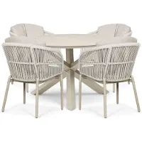 Lifestyle Garden Furniture Lifestyle Monaco/Xento 120 cm dining tuinset 5-delig