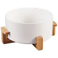 Bricard LOIRE SCHAAL MET STAND | Ø21,6X12,6 CM WIT - BAMBOO
