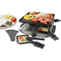 Mira Gourmetstel 4 personen - Gourmetstellen - Gourmet - Zwart en Zilver -‎ 26cm x 30cm x 13cm