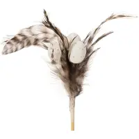 Viana Decoratieve stokjes met veren, gemaakt van natuurlijke veren, paasdeco