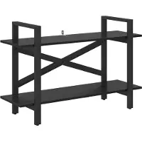 vidaXL Boekenplank 2-laags 100 x 33.5 x 64 cm Bewerkt hout Zwart Eiken