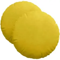 vidaXL Zitkussens 2 pcs Geel Ø 40 x 13 cm Fluweel