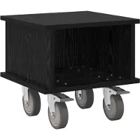 vidaXL TV Stand 37 x 35 x 35 cm Zwart Eiken Bewerkt hout