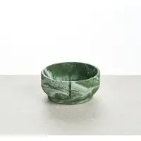 PINO Sandstone Hondenvoerbak Classic Feeder (hondenkom) - Groen (Crocodile Green) Marmer - Small ⌀14cm - 500ml