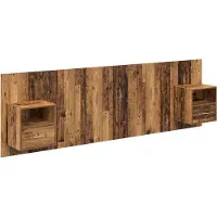 vidaXL Hoofdeinde Met Kast 3 st Oud Hout Bewerkt hout