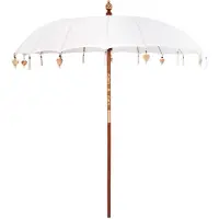 vidaXL Balinese Parasol Crème 220 x 220 x 260 cm Katoen