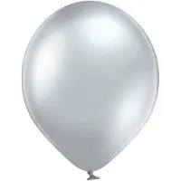 Belbal Ballonnen - Luxe - Glanzend zilver - Metallic - 30cm - 100st.