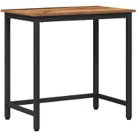 vidaXL Tafel Oudhout 100 x 50 x 76,5 cm Engineered hout en staal