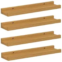 vidaXL Wandplank Muurmontage 4 pcs Beige 40 x 9 x 3 cm Bewerkt hout