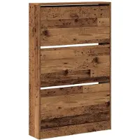 vidaXL Schoenenkast 80 x 21 x 125,5 cm Bewerkt hout Oudhout