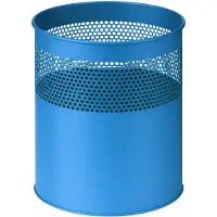 V-Part - Geperforeerde papierbak 30 liter - Blauw - Prullenbak