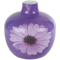 VAN MANEN Vaas Gerbera paars metaal decoratief speelgoed 18x18x18cm.