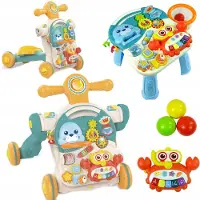 Coil Baby Loopwagen 4 in 1 met Licht & Geluid – Multifunctionele Activiteitentafel – Leer Lopen Walker – Educatief Speelgoed 12 Maanden+ - Groente