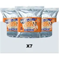 Smoofl 7x Hondensnack Dog Chips Kip 50 gr