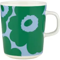 Marimekko Oiva/unikko Koffiekop 25 Cl Groen / Lichtblauw - Koffiekopjes Steengoed White - 075854-165