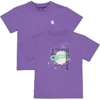 QPI T-shirt met backprint paars Jongens Katoen Ronde hals Backprint - maat 110/116
