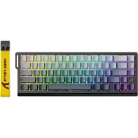 Attack Shark X68 HE - Rapid Trigger - Hall Effect - 8000Hz - 0.01mm RT - Magnetisch Gaming Toetsenbord - RGB - 60% - QWERTY - Wired - Grijs