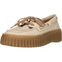 Clarks Dames Torhill Boot leren loafers beige (40), Leer, 1 tot 3 cm, Veters, Casual 26186302