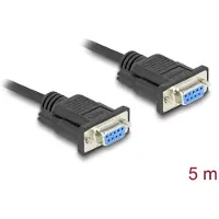 DeLOCK Serial Cable RS-232 D-Sub9 female to female with narrow plug housing 5 m
