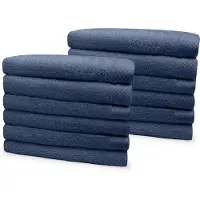 Eleganzzz Badstof Handdoek 100% Katoen 50x100cm - ocean blue - Set van 12