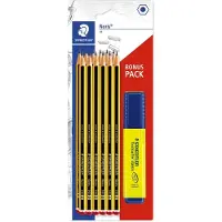 Staedtler Noris 120 Grafietpotlood - set met 12 HB-potloden + GRATIS tekstmarker Textsurfer classic geel
