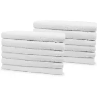 Eleganzzz Badstof Badlaken 100% Katoen 70x140cm - white - Set van 12
