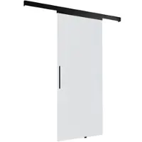 Inova complete glazen schuifdeur 90x203 - zwarte rail - VSG -volledig gesatineerd - staafgreep