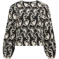 Object Blouse 'OBJMya' zwart / wit