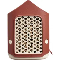 Elho Cosy Insect Hotel 18cm - Geschikt voor Insecten en Bijen - 100% Gerecycled Plastic - L17.6 x B18 x H23 cm - Toscaans rood
