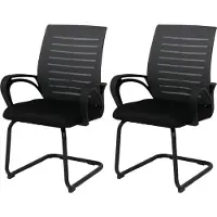 Mendler Set van 2 eetkamerstoelen -K51, stoel met armleuningen, stof/textiel (250 g/m²) MVG ~ grijs, frame zwart