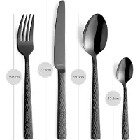 Amefa Bestekset Felicity Hammered Black (24-delig)