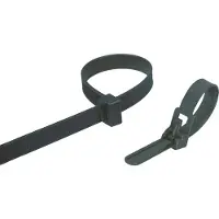 HELU 97635-100 W 300x7,6 Kabelbinder 300 mm 7.6 mm Zwart Hersluitbaar 100 stuk(s)