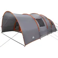 vidaXL Tunnel Tent 8-Person 8-persoons Grijs en Oranje