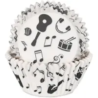 House of Marie Cupcake Vormpjes - Music Notes - pk/50 - Baking Cups voor Muffins en Cupcakes
